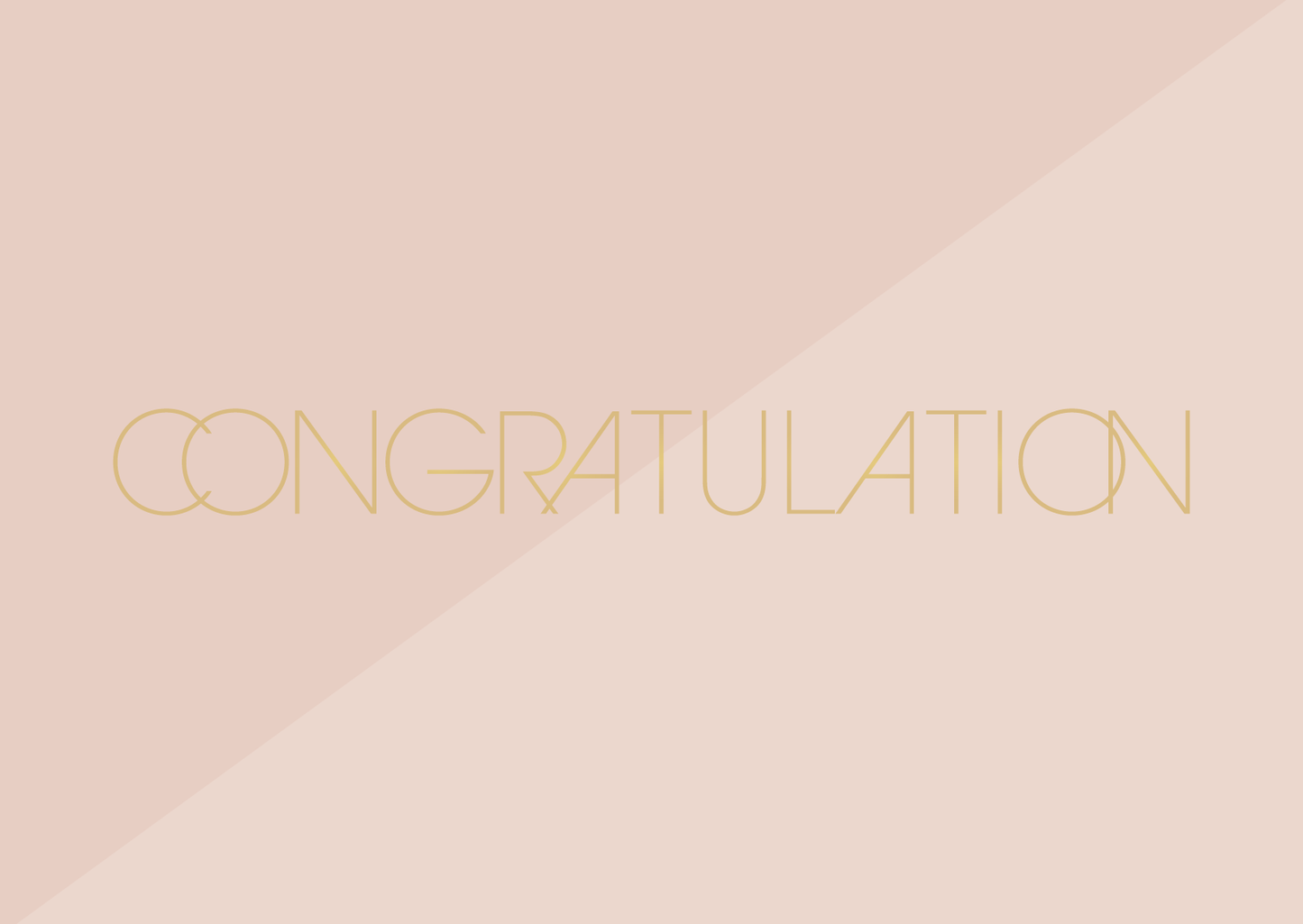 Karte CONGRATULATION blush-gold