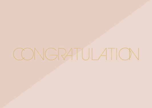 Karte CONGRATULATION blush-gold